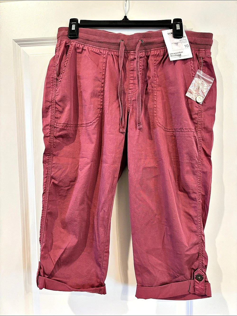 Sonoma Capri Mid Rise Capri Pants in Mauve Size 10 NWT